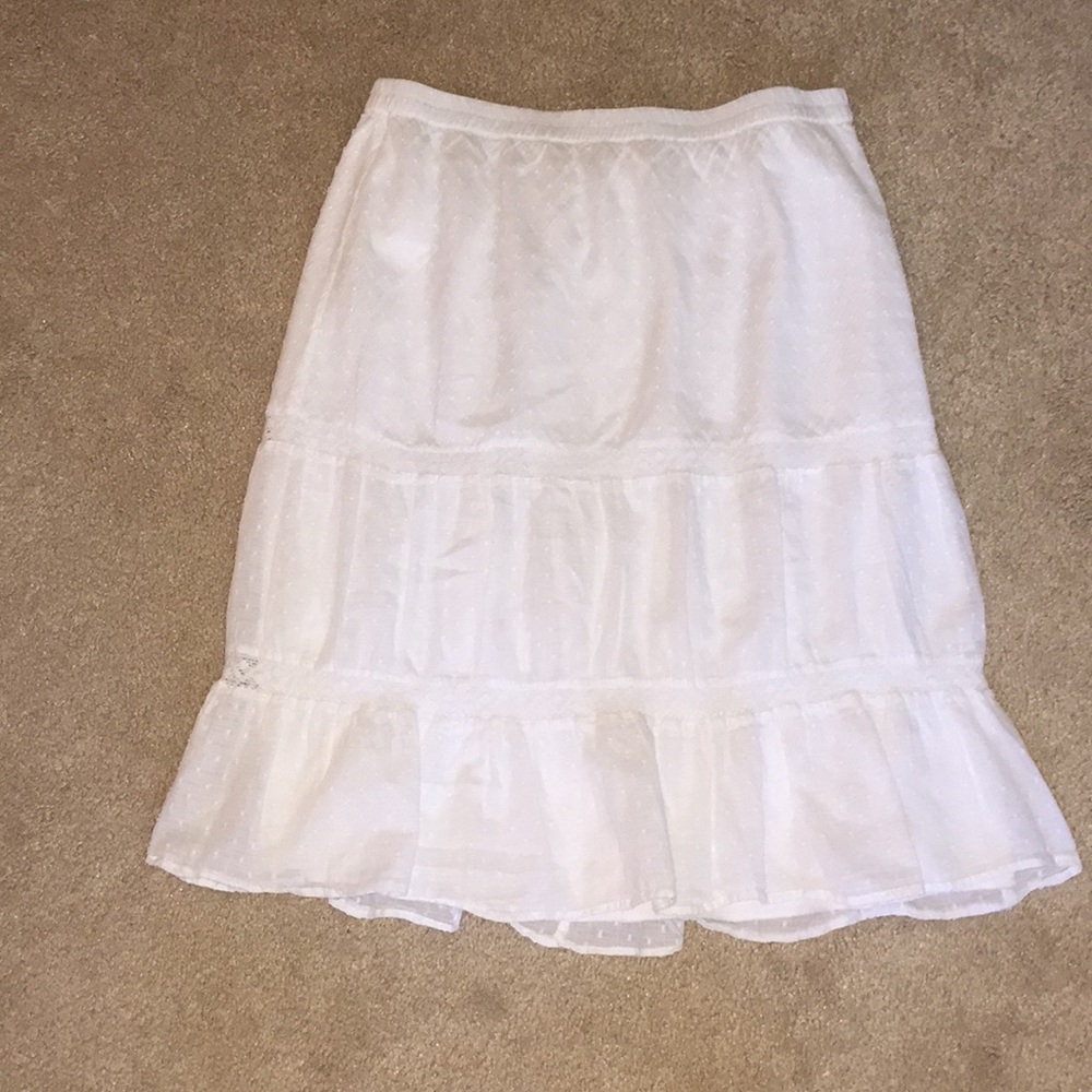 White Midi skirt